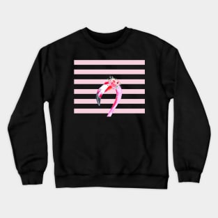 VINTAGE FLAMINGO WITH FLOWERS Crewneck Sweatshirt